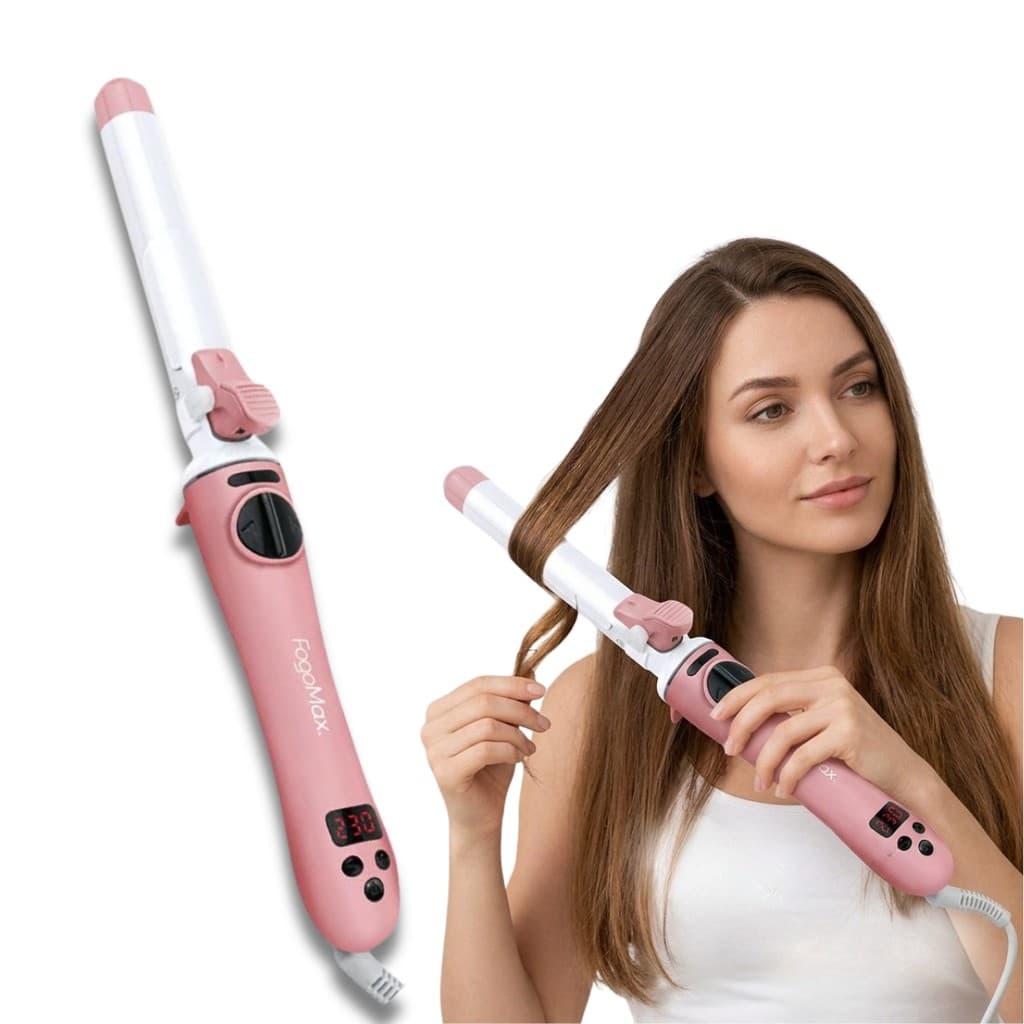 Modelador de Cachos Automático Profissional Fogomax 28mm Bivolt Display LED Digital 230°C Cerâmica Antifrizz