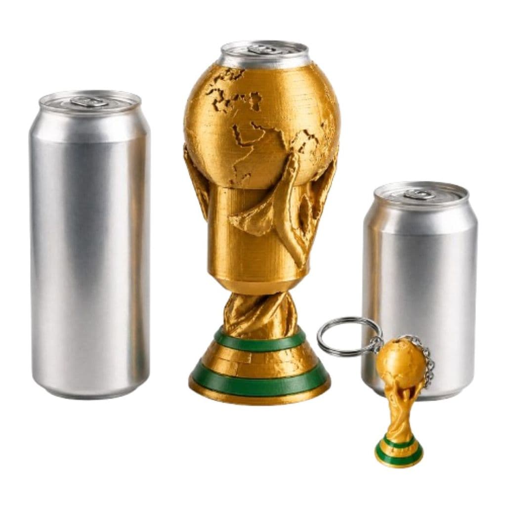 Kit Porta Latas Taça Copa FIFA + Brinde Chaveiro Taça Fifa Copa do Mundo