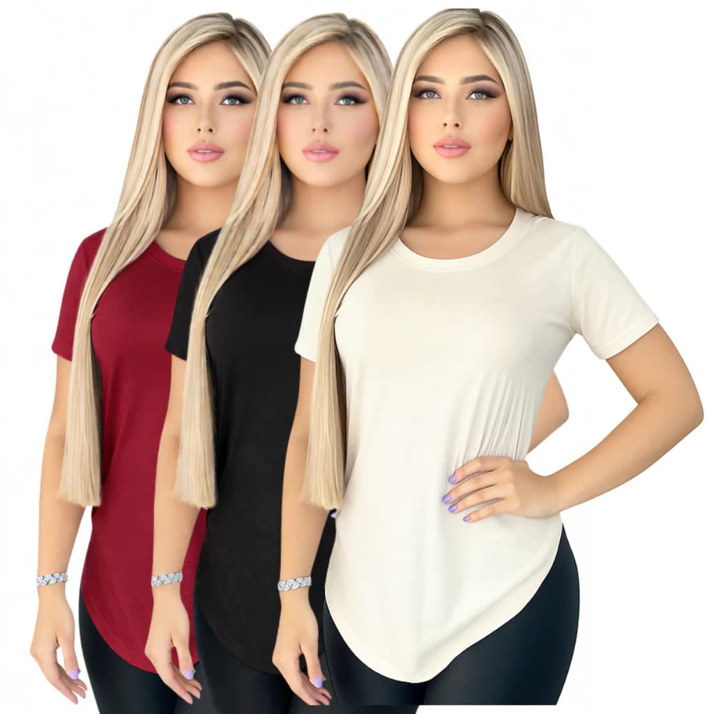 Kit Blusinha Feminina Longline Academia Tapa Bumbum