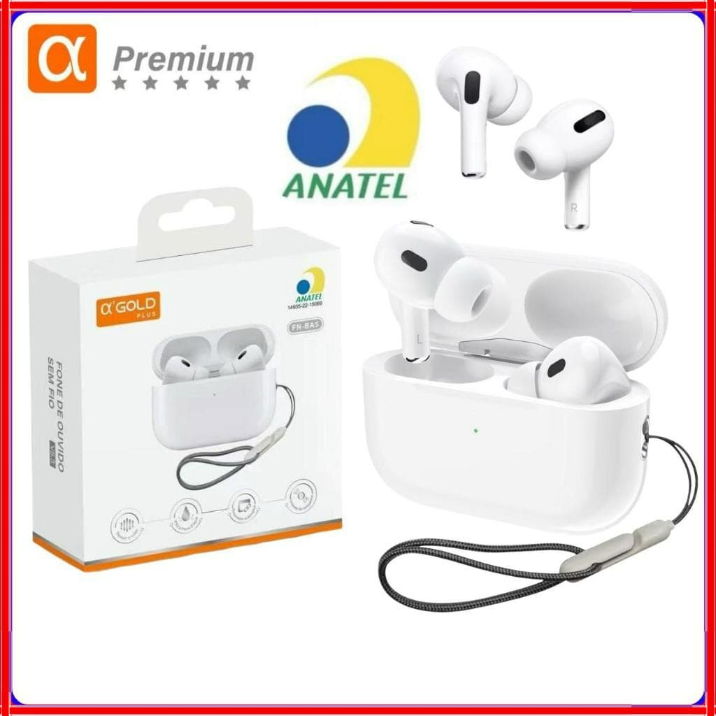 Fone de Ouvido Sem Fio Bluetooth 5.3 TWS In-ear Portátil Original A’ Gold