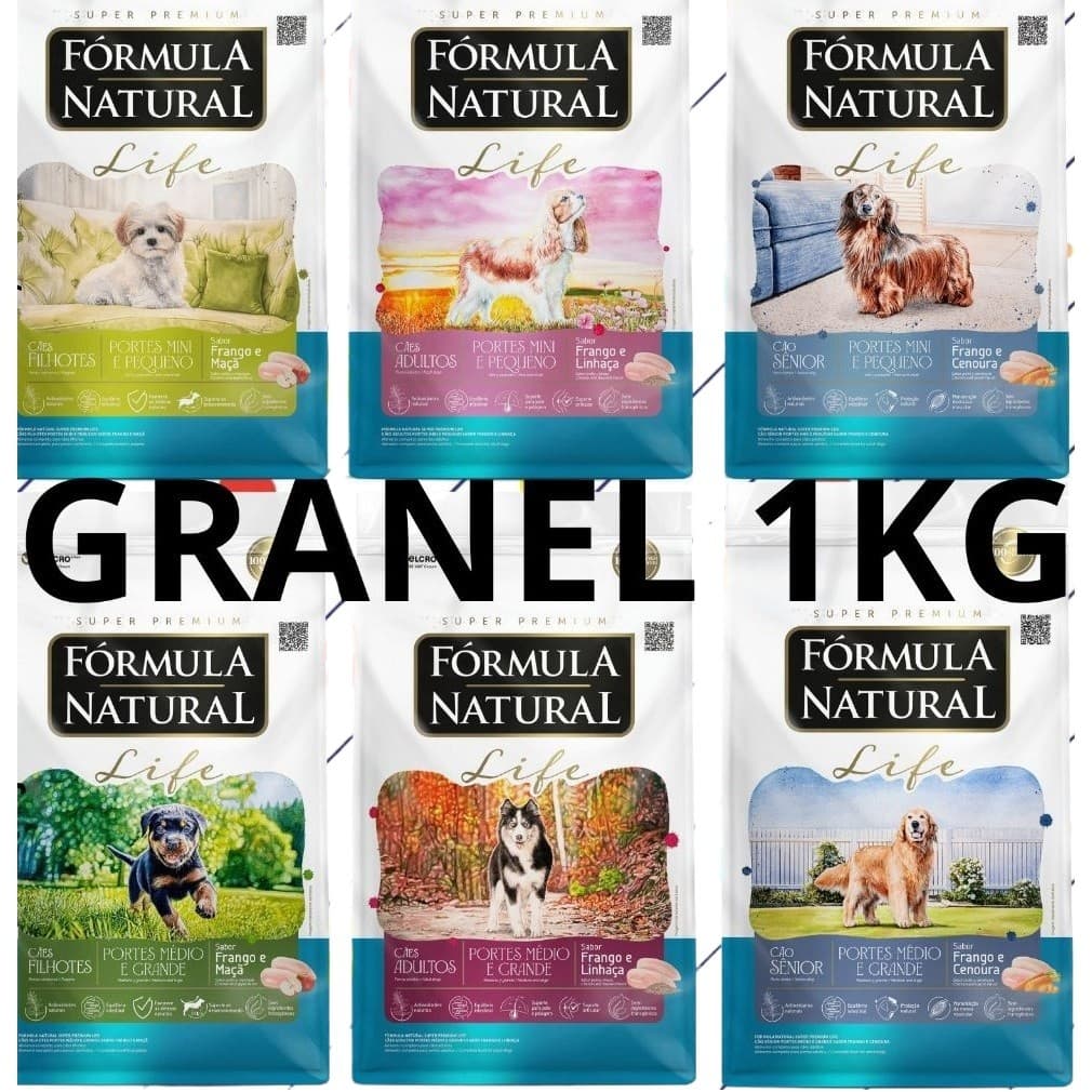 Ração Fórmula Natural Life Cachorro Super Premium Granel 1Kg