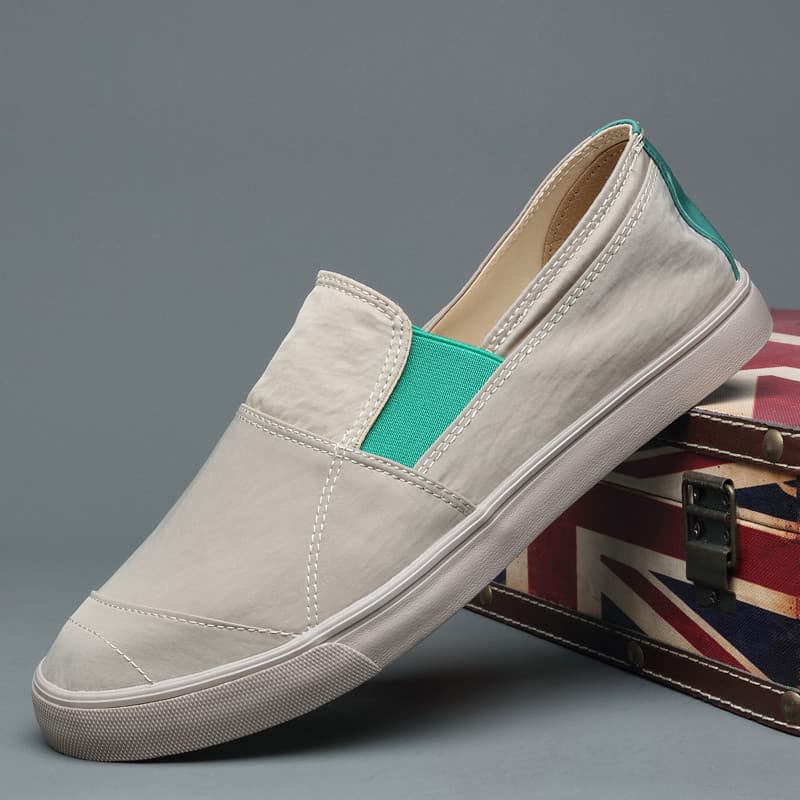 Baoda novo estilo sapatos masculinos preguiçoso de um Pedal primavera verão condução respirável sapatos de pano de seda