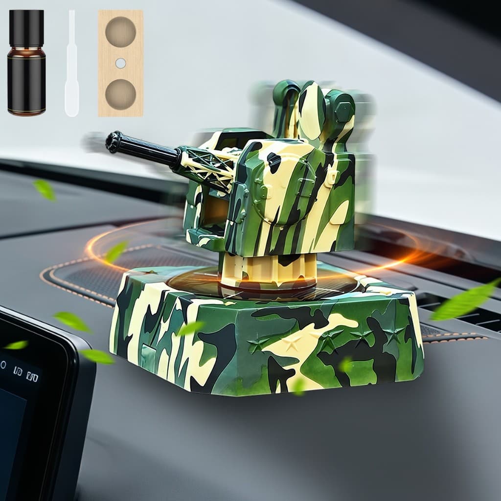 Aromatizador de carro giratório movido a energia solar perfume para painel de carro com fragrância