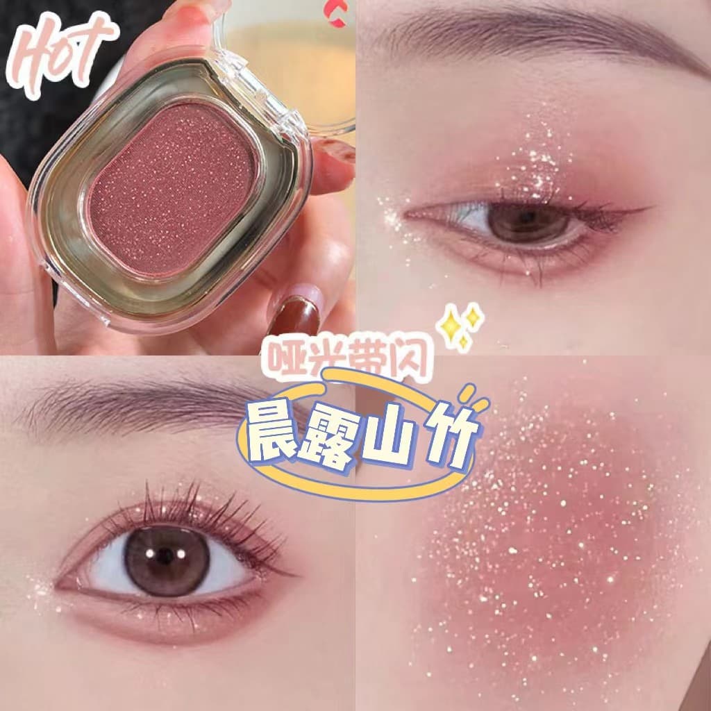 Suave rosa marrom rosa ~ paleta de sombras monocromáticas baixa saturação lantejoulas foscas rosa seca cor terra estudan