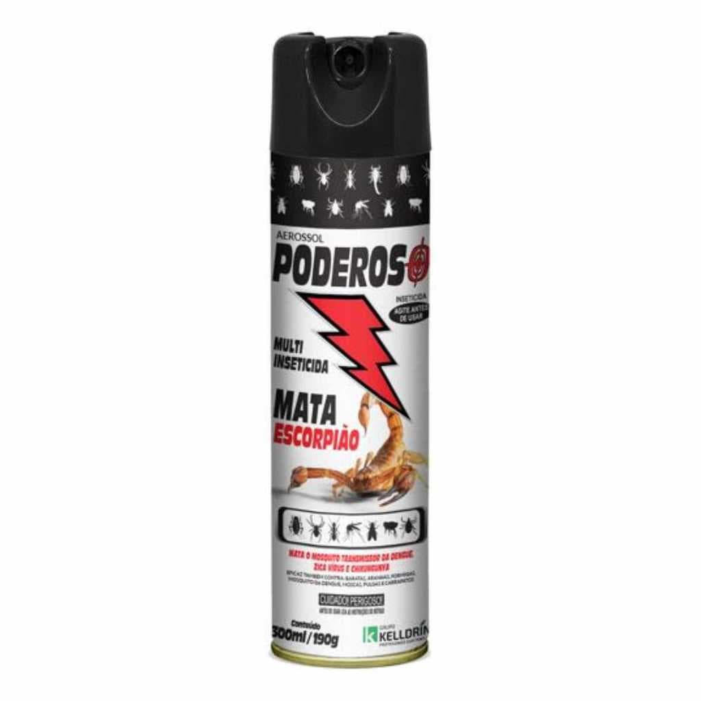 Inseticida Mata Escorpião 300ml Contra Pragas Baratas Formigas Aranhas Uso Doméstico Eficaz Potentes