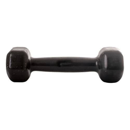 Halter Sextavado 1kg Emborrachado Preto Fisioterapia Treino