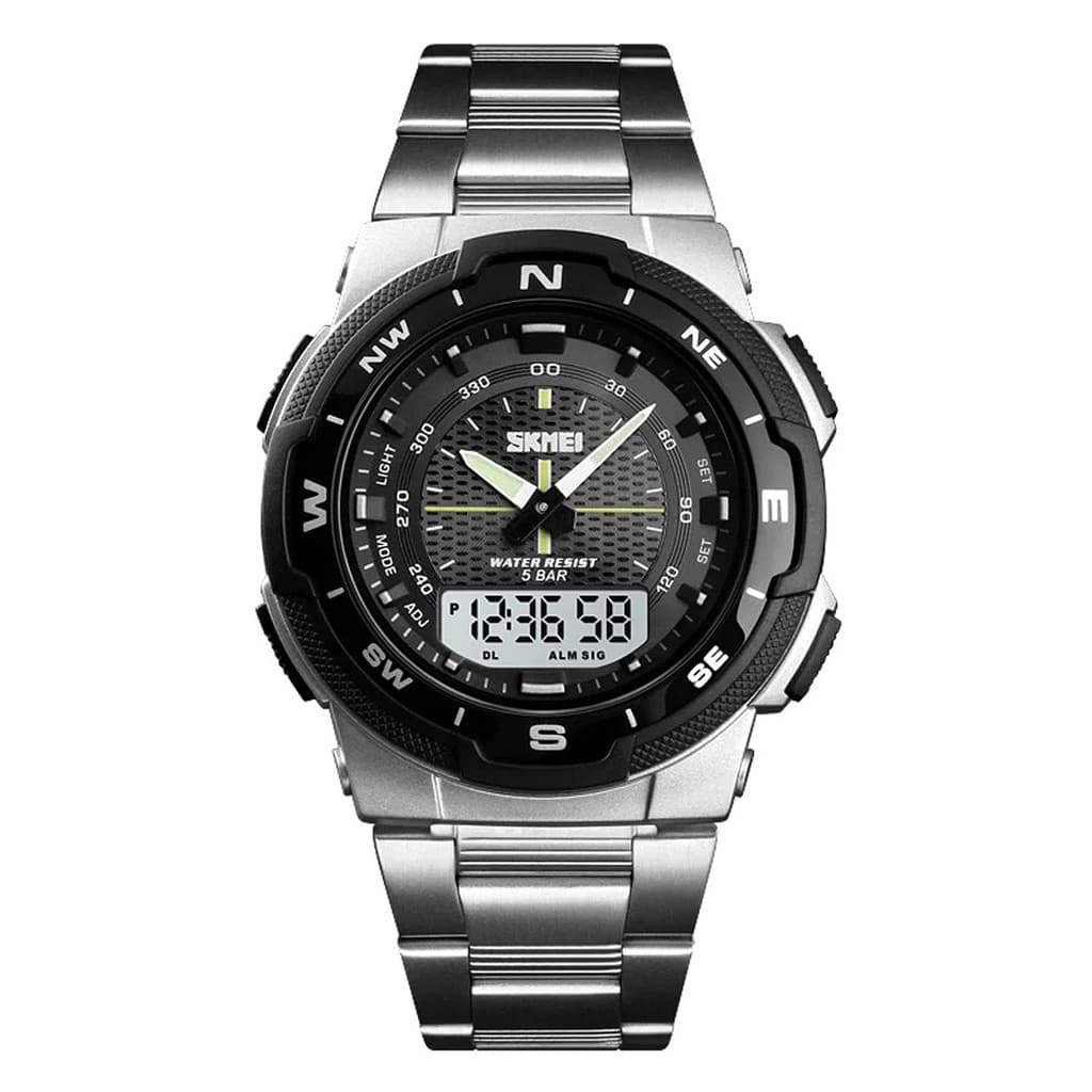 Relógio Masculino Skmei Digital 1370 Prata e Preto