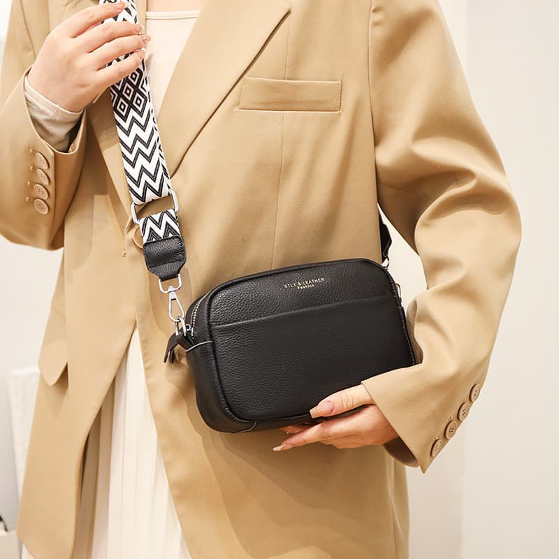 Bolsa Transversal 100% Couro Genuíno para Mulheres, Bolsas de Ombro, Bolsa de Designer de Luxo, Bolsa Mensageira Feminin