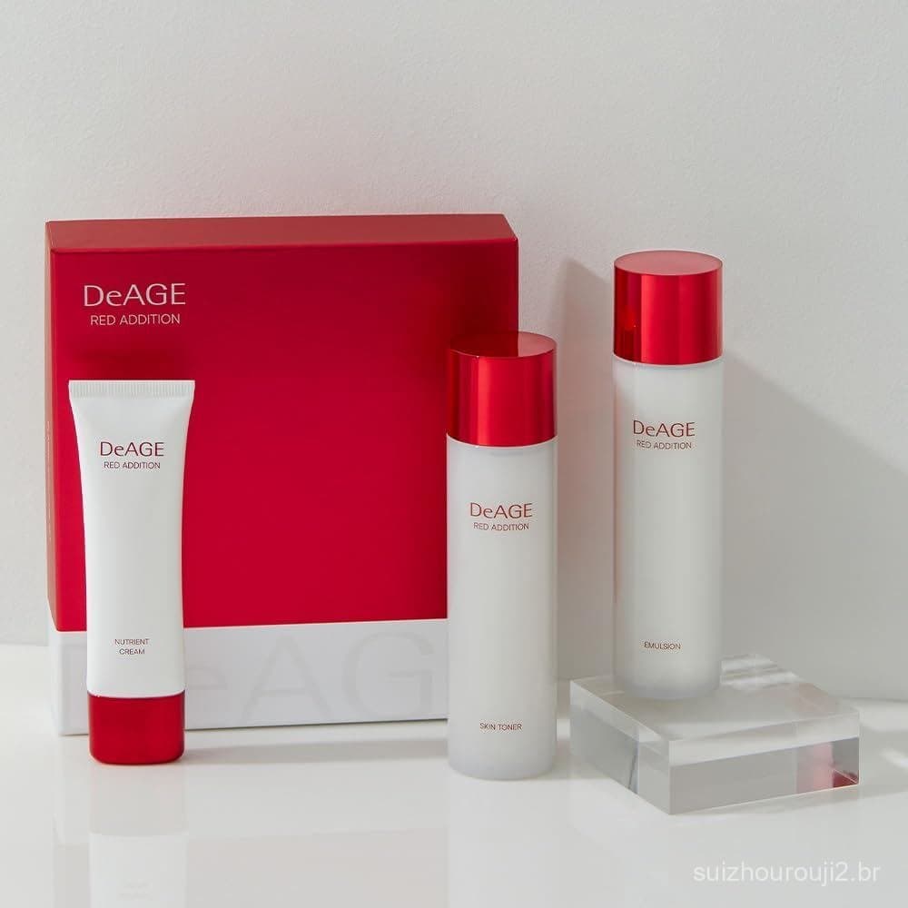 CHARMZONE DeAge Red Addition Conjunto Clássico de Cuidados com a Pele (Nova Versão) – Kit Anti-Envelhecimento de 3 Peças
