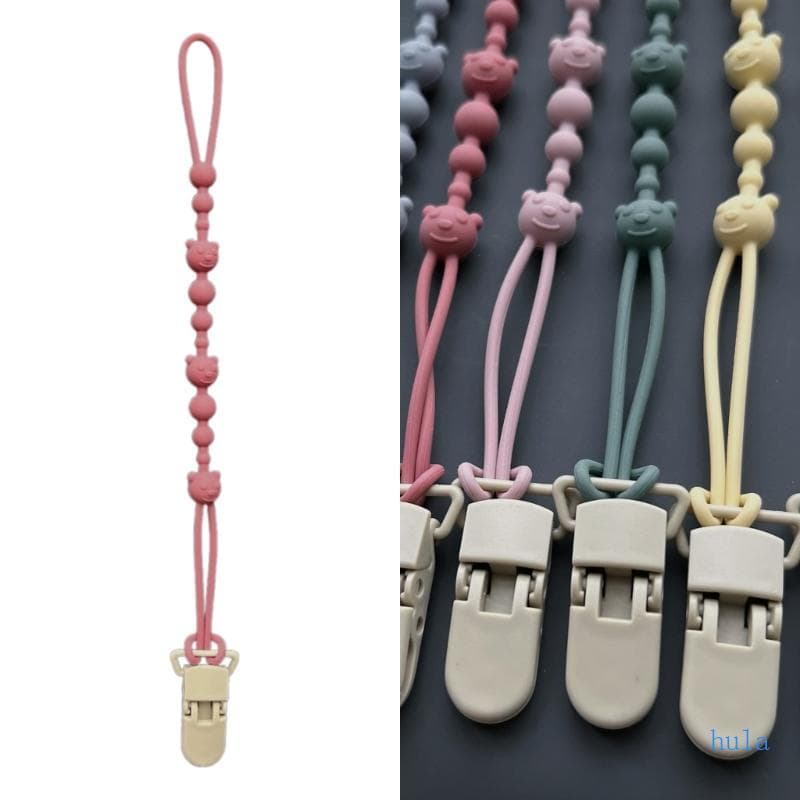 Silicone Chupeta Bebê Corrente Dentição Mastigar Brinquedo Clipe Prevenir Perda