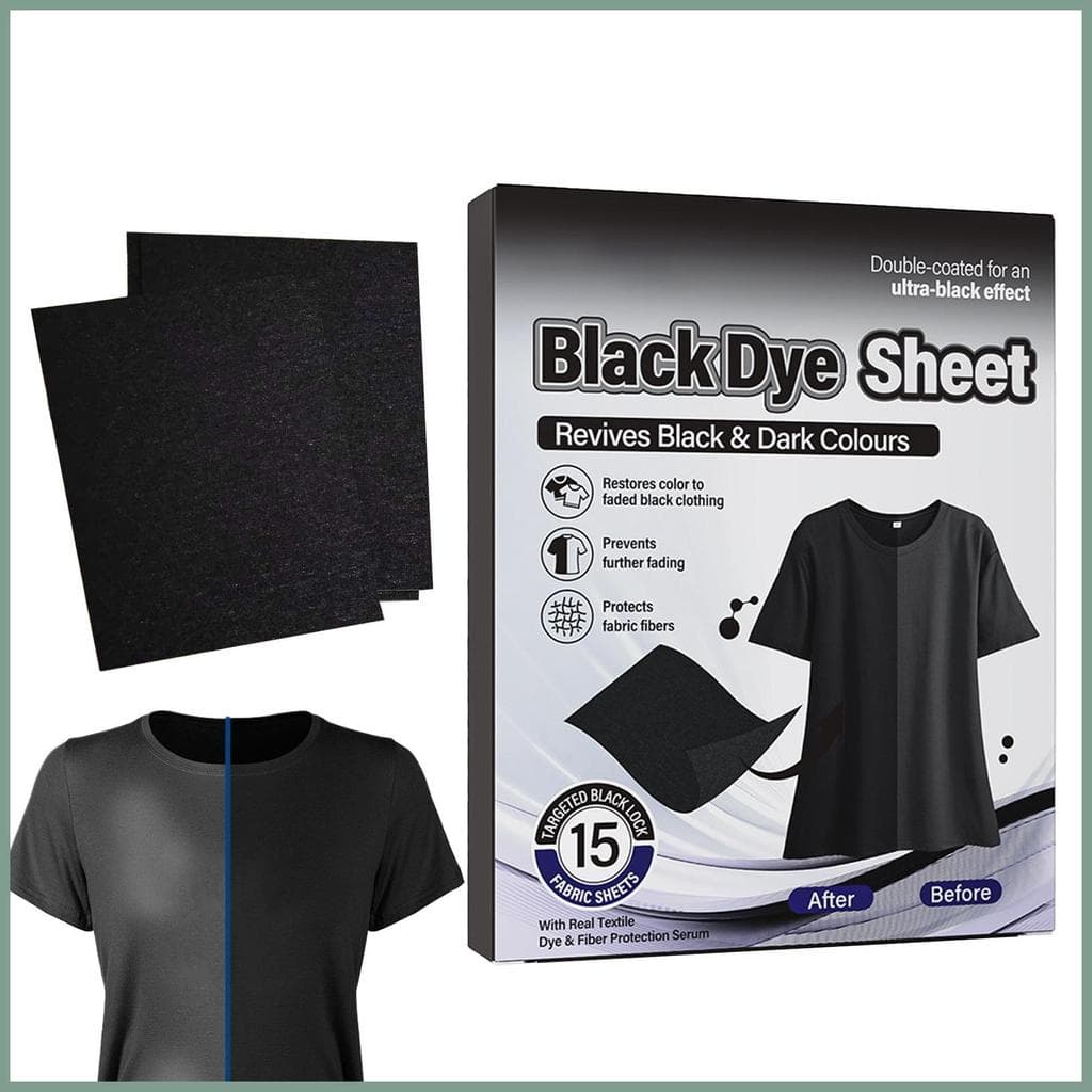 Tintura Preta Para Roupas , 15 Peças , Restaurador De Cores De , Folhas De Lavanderia Lavar Cuidados Com Tecido sehbr