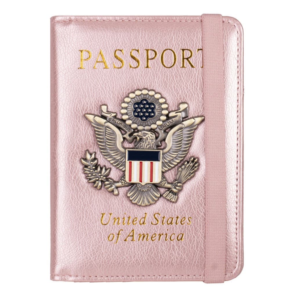 Rfid passaporte capa protetora estados unidos no exterior estudo bilhete titular do passaporte saco de passaporte Slot p