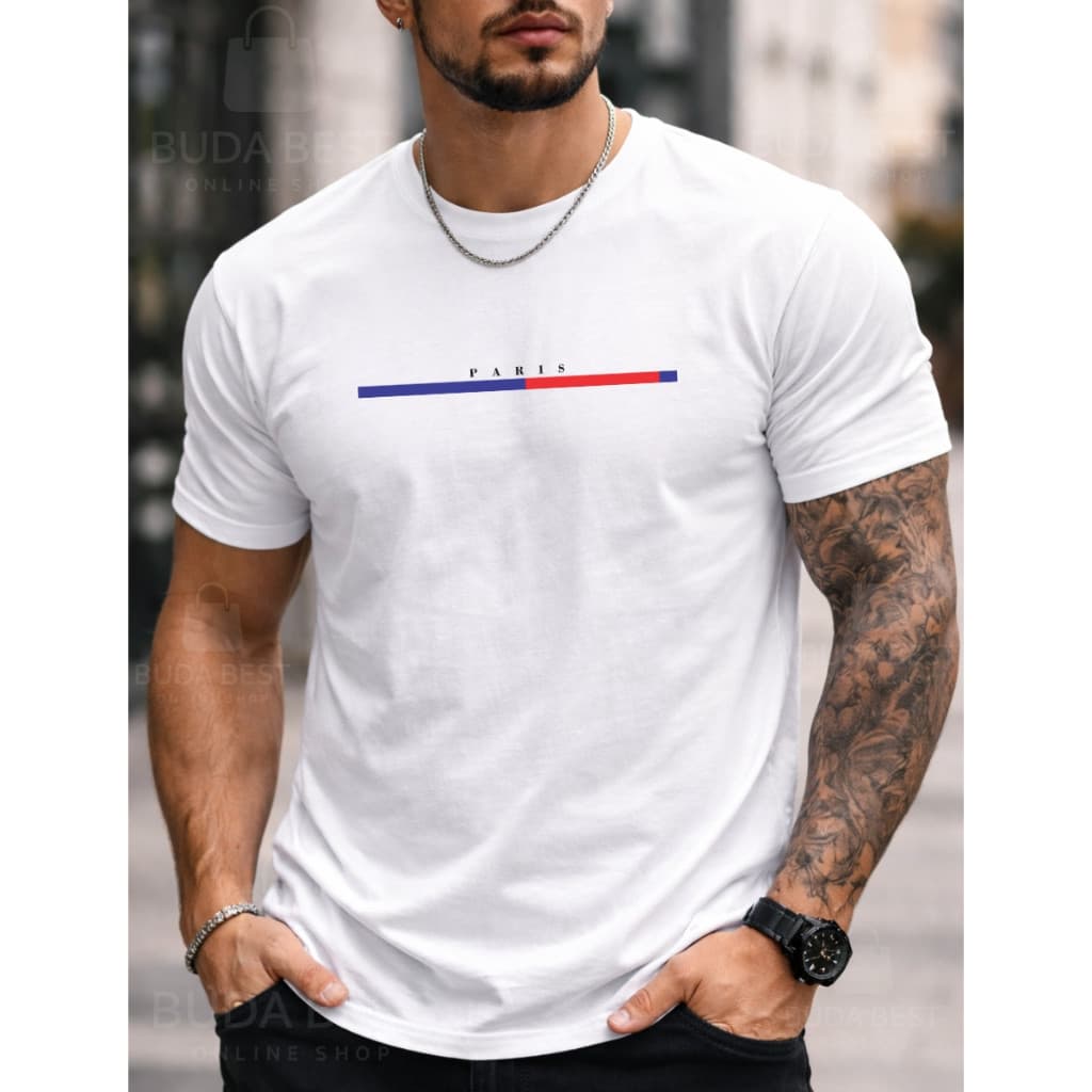 Camiseta Masculina Paris Minimalista Premium Bege Algodão Confortável Top Moda