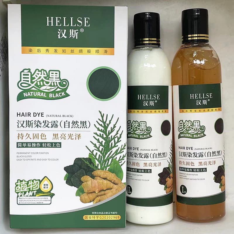 Frete grátis Hans Tintura de Cabelo Creme Planta Natural Preto Tintura de Cabelo Cristal Óleo Preto Tintura de Cabelo 50