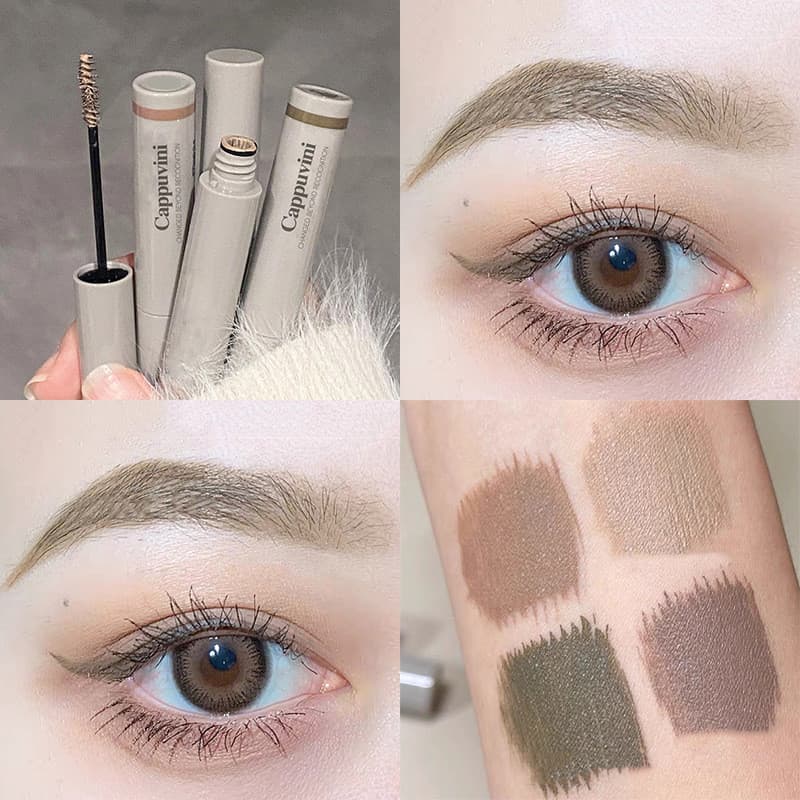 Pequeno tubo cinza tintura creme de sobrancelha não é fácil de borrar segurar maquiagem renderização de cores raiz clara