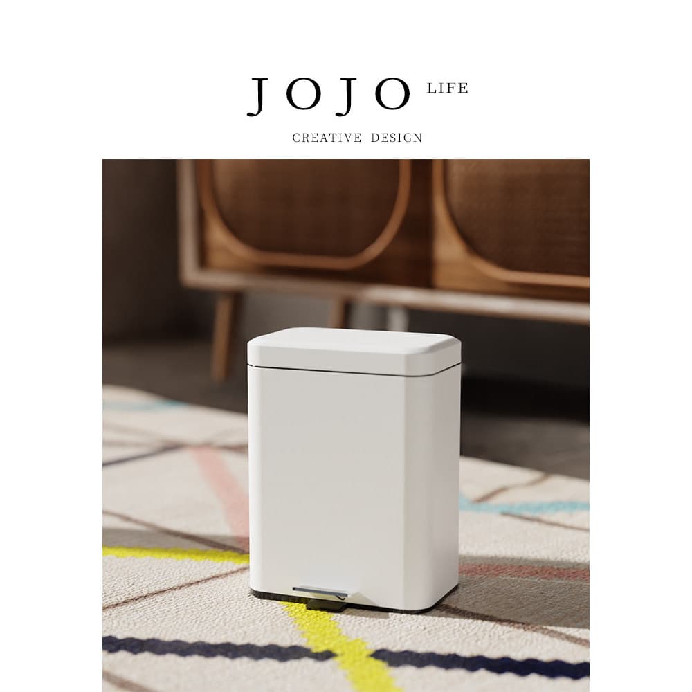 KOKOSHEEP | Lixeira operada por pé em aço inoxidável quadrada cozinha sala de estar quarto com tampa selada tamanho gran