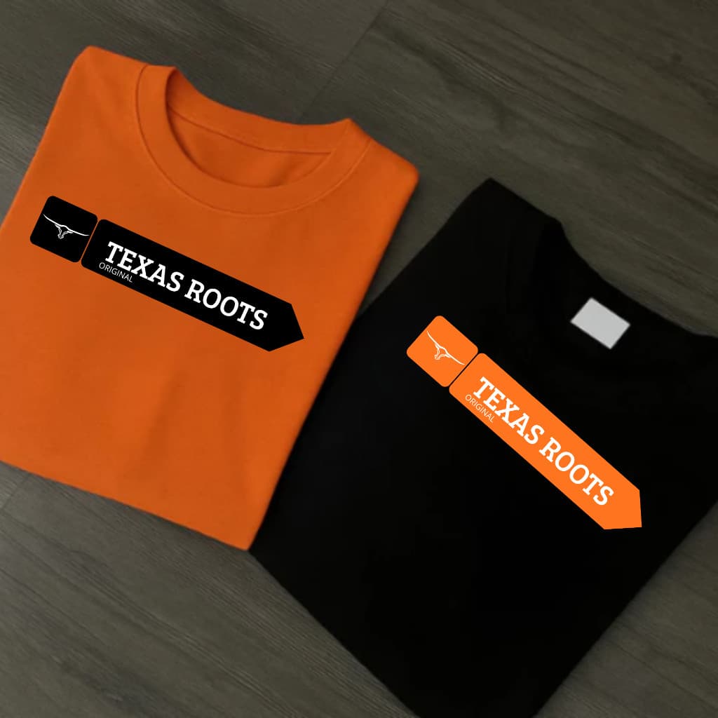 Kit 2 Camisetas Masculinas Texas Roots LANÇAMENTO Confortável Manga Curta/Gola Redonda/Dia a Dia Várias Cores Unissex