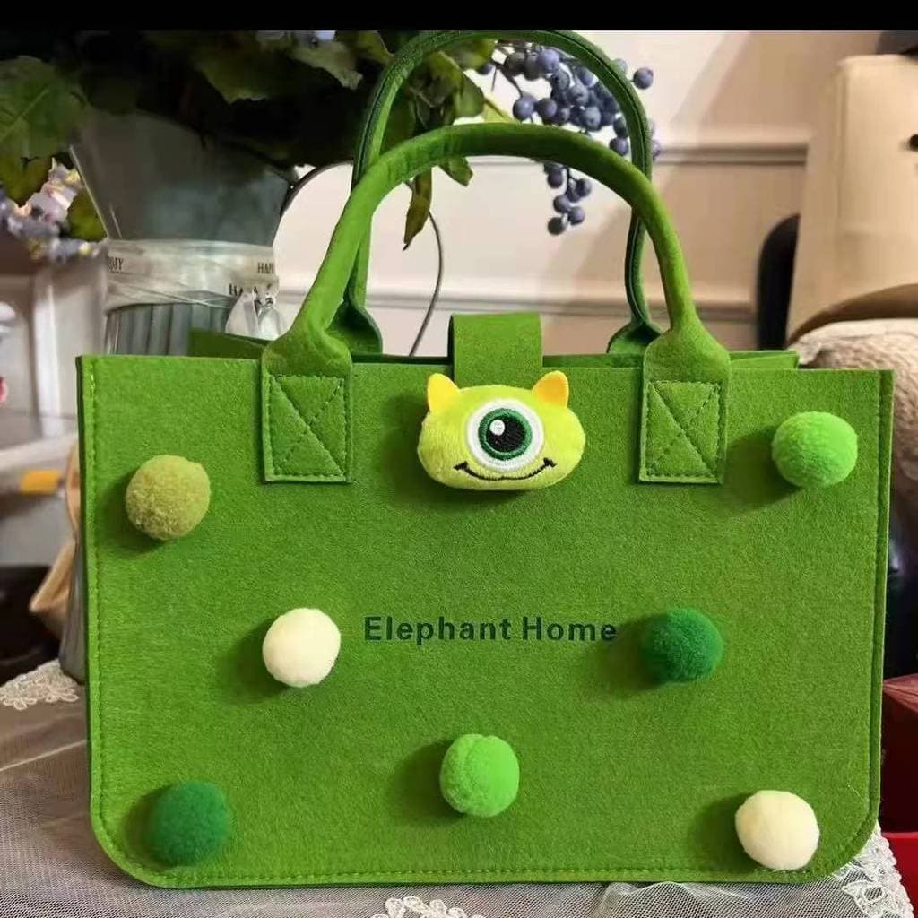 Bonito bolsa de feltro lembrança saco de presente cem dias banquete volta caixa de presente saco feminino dos desenhos a