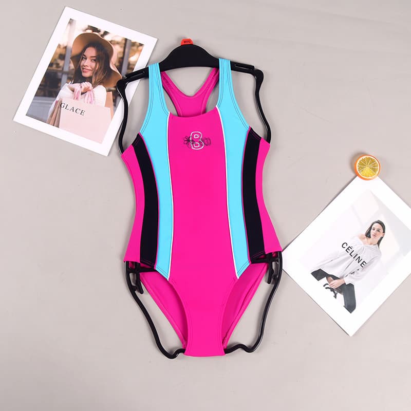 Xiaoke desconto crianças de uma peça de camada única náilon estiramento treinamento esportivo maiô meninas corrida Swims