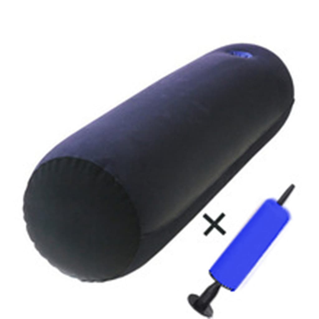 Travesseiro Lombar Longo PVC Inflável Reforço Rolo Cilindro Corpo Cervical Redondo Volta