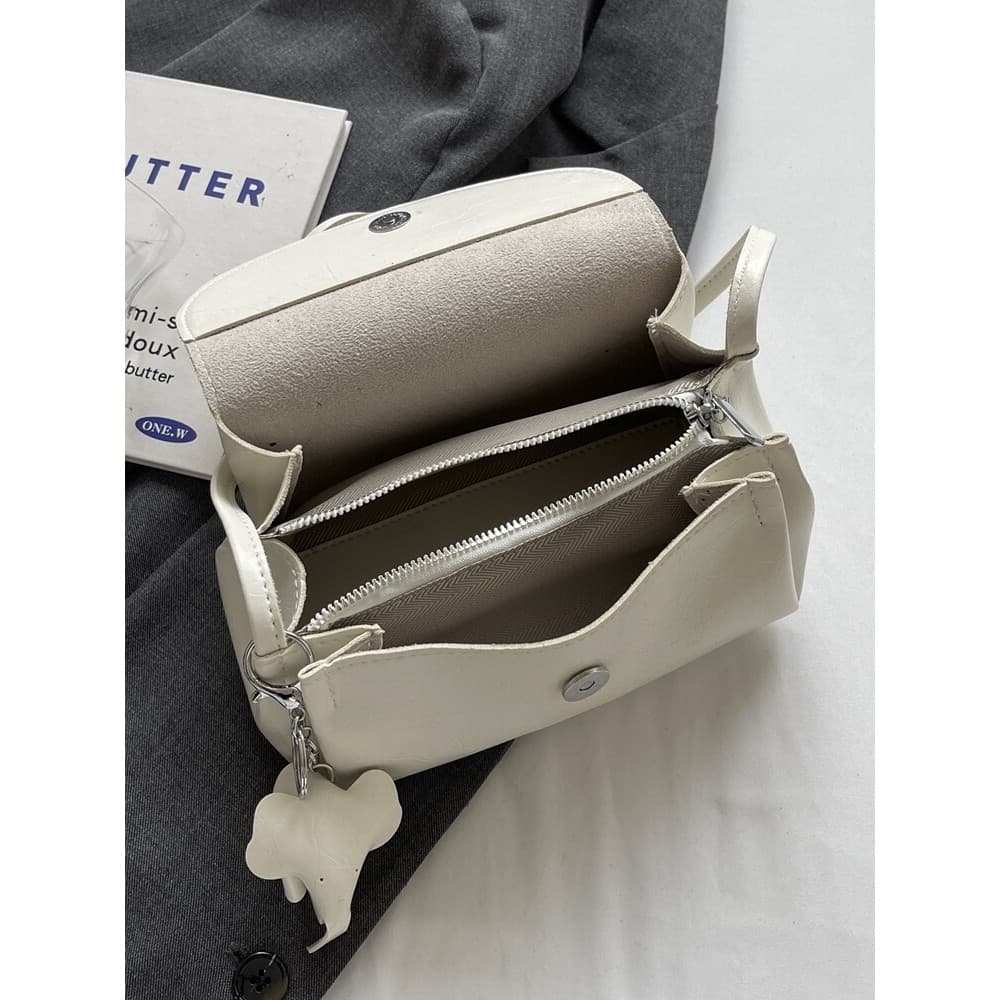 [Multicompartimento + pingente] Simples superfície macia Casual bolsa pequena bolsa mensageiro 2025 novo estilo moda mod