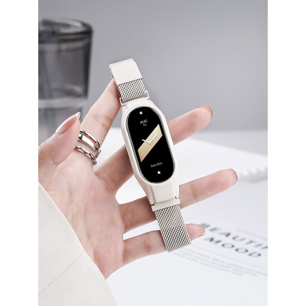 Adequado para xiaomi Mi Band 10 Strap 8/9 Metal Steel Band Milanese 7/6 Pulseira NFC Versão Smart 5/4/3 Moldura de metal