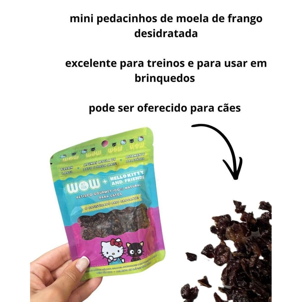 Petisco Natural Para Gatos Moela de Pato Wow 50g