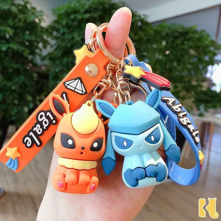 Desenho animado Eevee Pikachu Série Keychain Pequeno Pingente de Presente