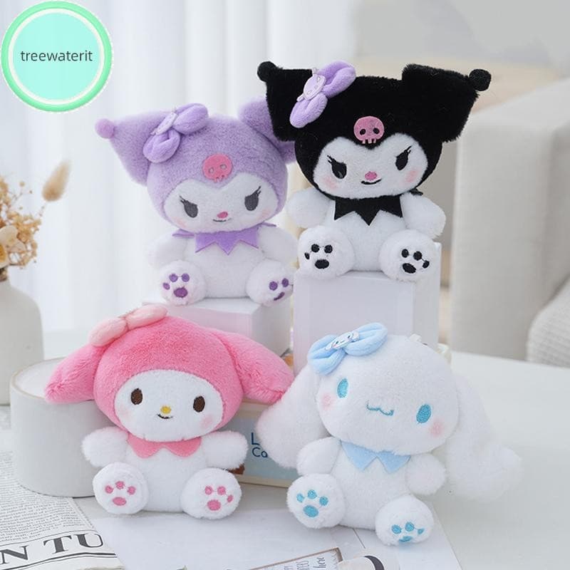 treewaterit 14CM Sanrio Kawali Kuromi Olá Kitty Minha Melodia Cinnamoroll Travesseiro Brinquedos De Pelúcia Plushie Chav
