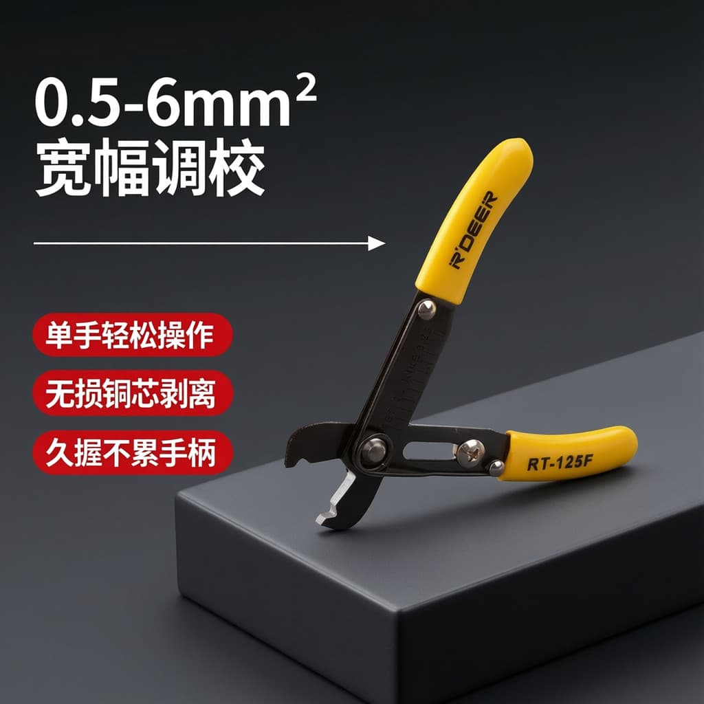 Feilu 17cm Mini descascador de fio de furo único pode tirar 0.5-6 descascador de fio quadrado faixa ajustável