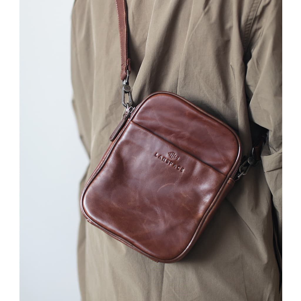 Bolsa Diagonal de couro genuíno masculina, bolsa de ombro Casual de grande capacidade, moda moderna, bolsa de ombro pequ