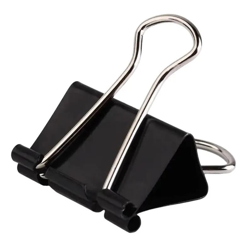 Prendedor De Papel Marca Br03 Binder 300 Folhas Metal Preto 41mm