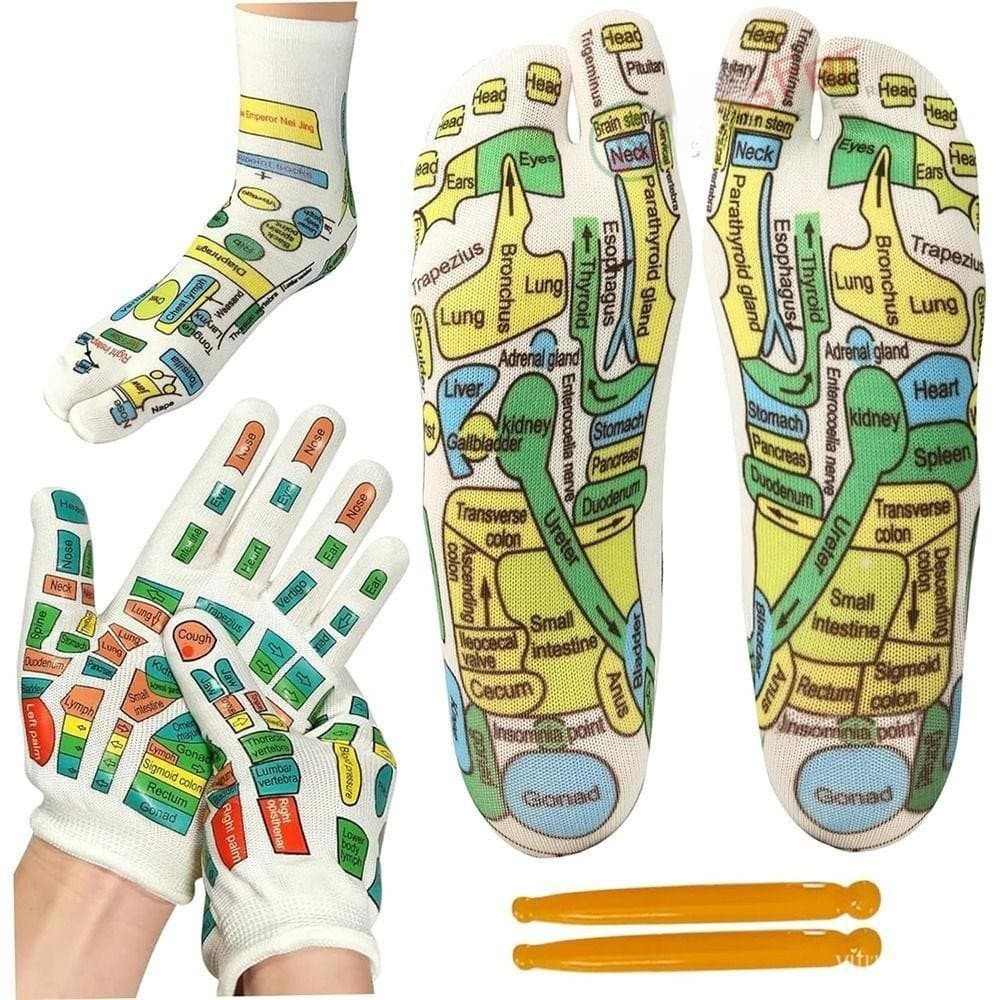 Acupressure Reflexology Socks, Relieve Tired Feet Massage For Spa, Relaxation With Pain Relief Tool 5ATB*&-*