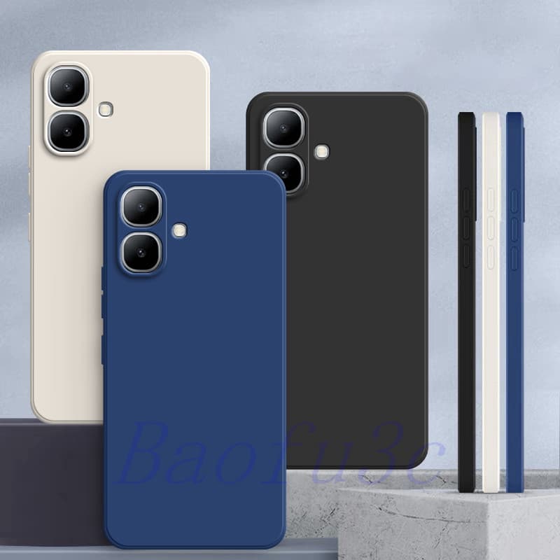 Capa Infinix Smart 20/Smart10/9 HD/Smart8 Pro/8 De silicone Simples De Cor Lisa YT