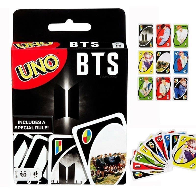 Jogo de Cartas Ladong K-Pop BTS Uno (112 Cartas) Weply Oficial Mattel IXPV Produto de Jogo de Cartas