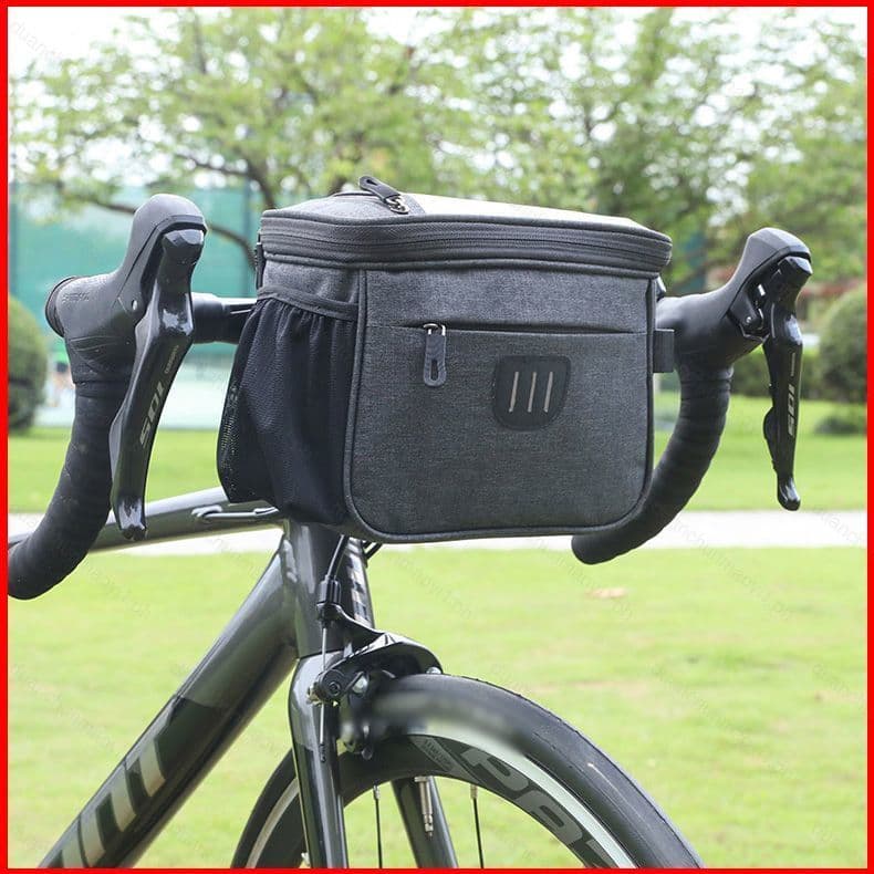 DC1 Guiador De Bicicleta Pendurado Frontal Bolsa Com Tela De Toque Transparente De Ciclismo De Tijolo Externa
