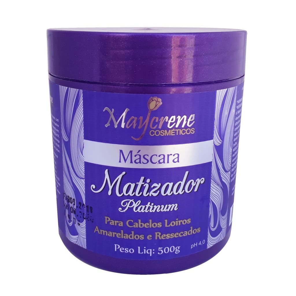 Máscara Loiro Platinado Matizadora 500g Maycrene