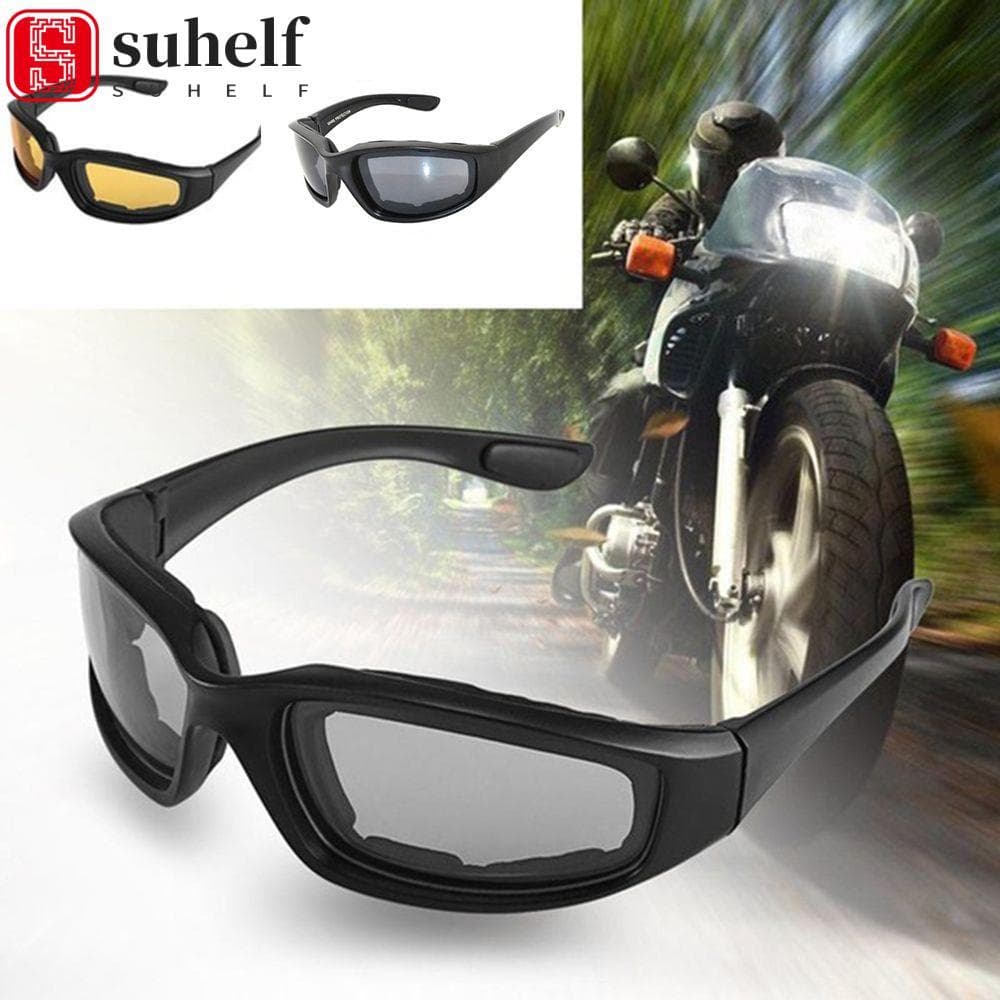 SUHELF Motocicleta Equitação Óculos Proteção Para Os Olhos Engrenagens De À Prova De Vento E Poeira