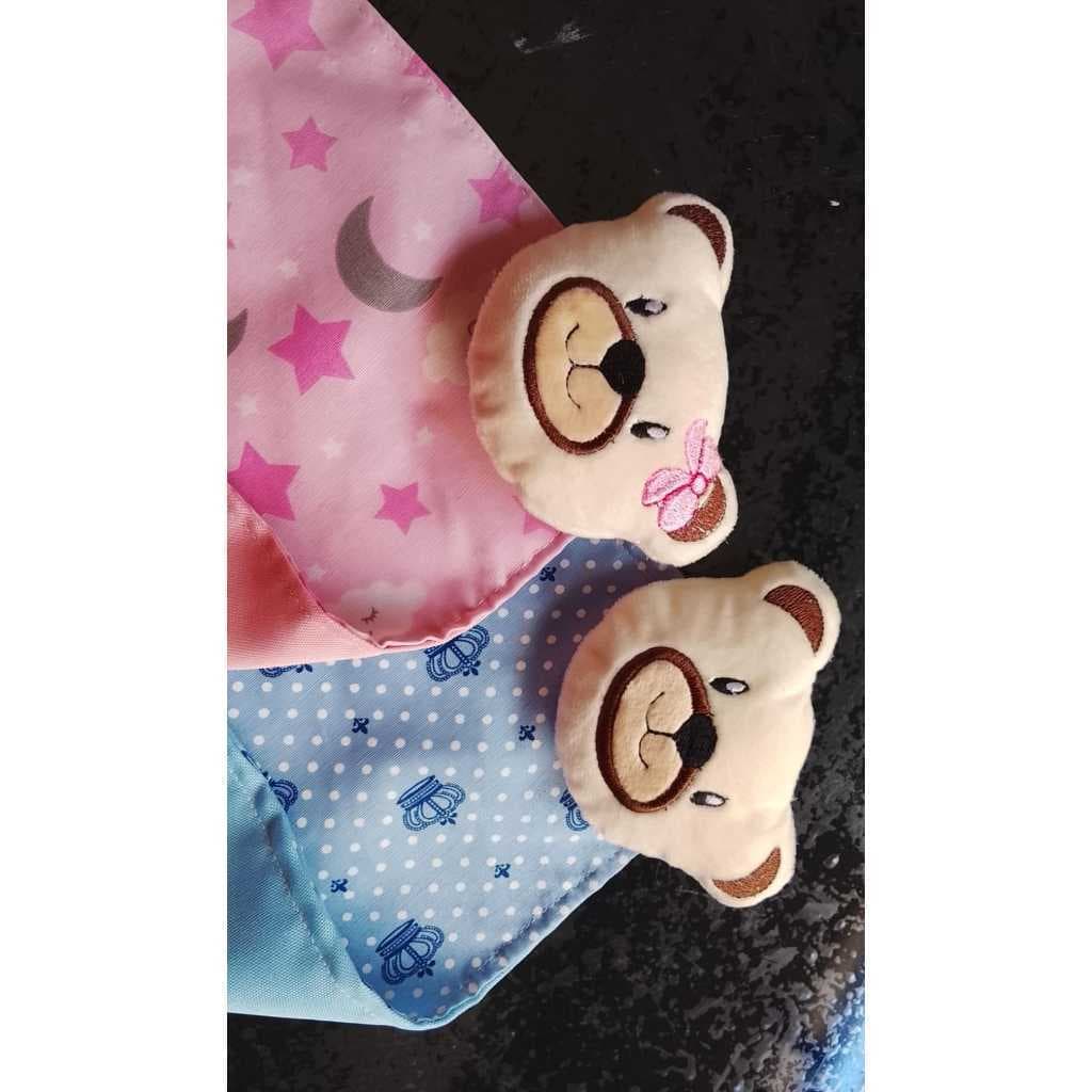 Naninha para Bebê com Bichinho Bordado e Prendedor de Chupeta | Naninha Infantil Macia