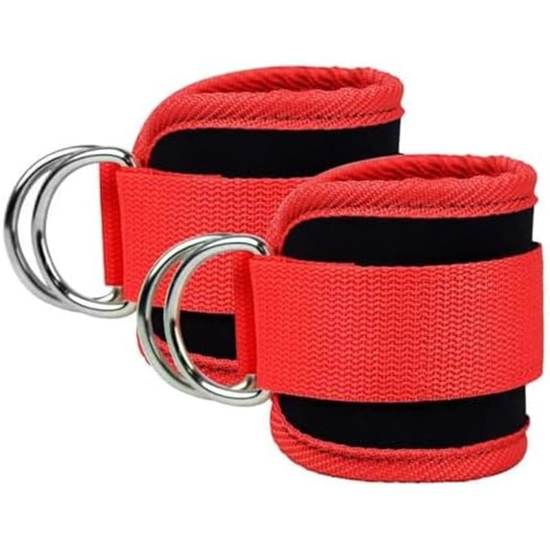 Tiras De Tornozelo Faixas De Resistência Punhos De Pulso Correias Acolchoadas Ajustáveis Fitness Glúteo Kickback D-Ring