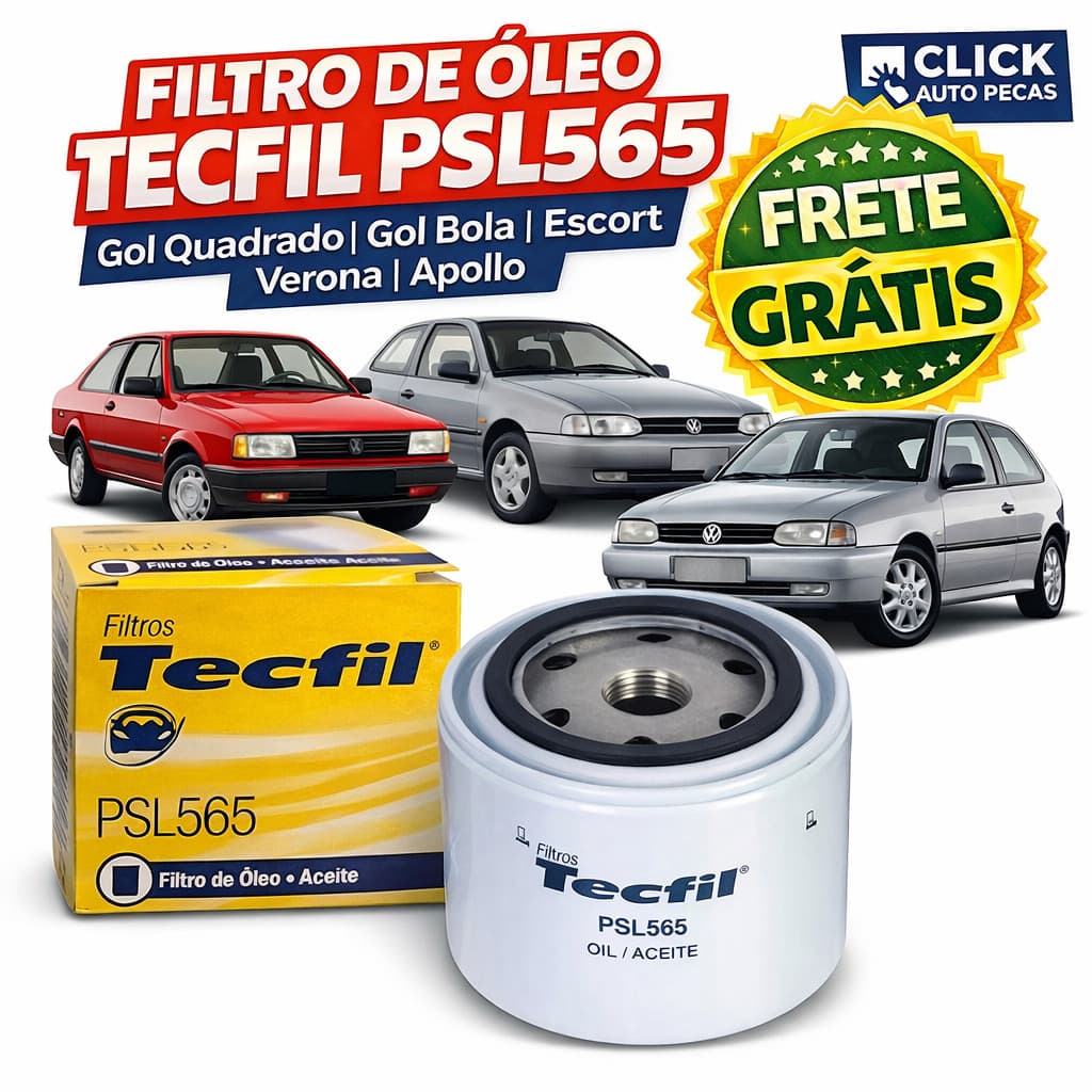 Filtro de Óleo Tecfil PSL565 VW Gol CHT Escort Verona Apollo  Corcel DeL Rey PampaOriginal