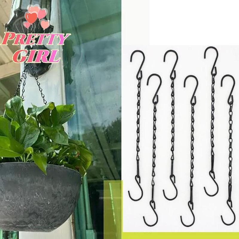 [Pretty ggirl] Correntes Suspensas Atualizadas Para Cesta De Vasos De Flores Rolamento De Carga Pesada Ajustável Plantad