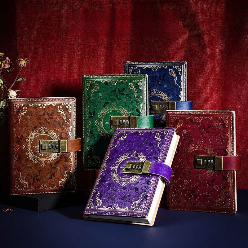 Bloco de Notas Vintage com Fechadura A5 Livro Vintage com Fechadura Bloco de Notas Harry Potter