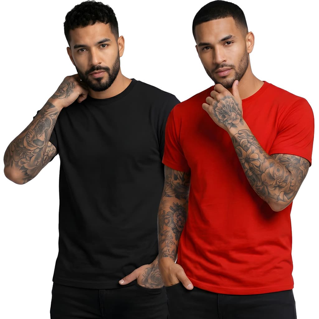 Kit 2 ou 1 Camiseta Masculina Básica 100% Algodão Premium Slim Dia a Dia Casual