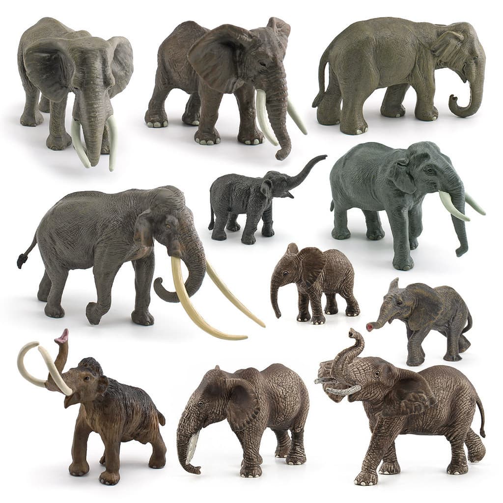 Modelo de Elefante do Parque Safari, Elefante Macho Africano, Bebê Elefante, Brinquedo de Simulação, Decoração para Casa