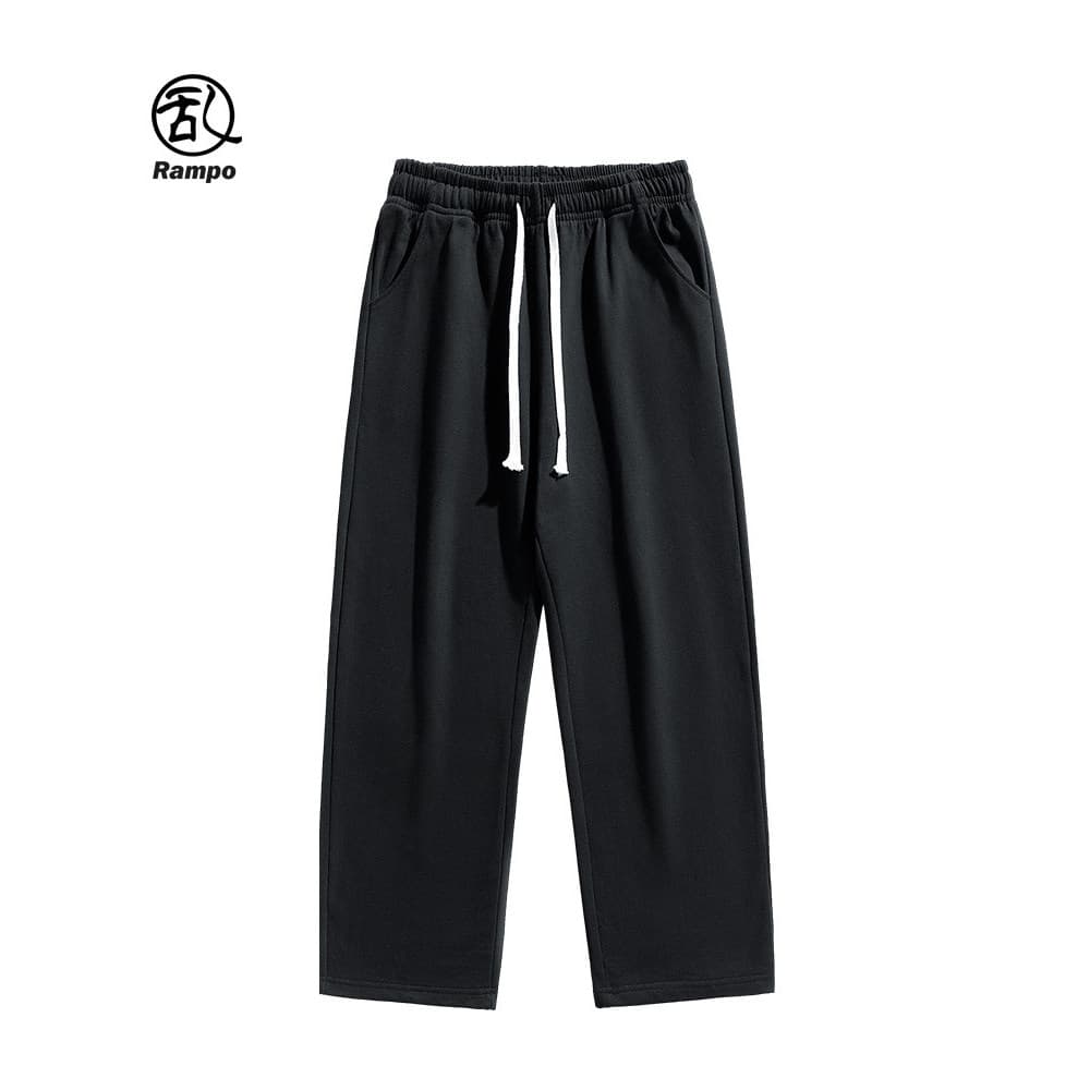 Calças de moletom masculinas de cor sólida ao ar livre ins na moda solta Drape calças casuais Hip Hop All-Match calças e