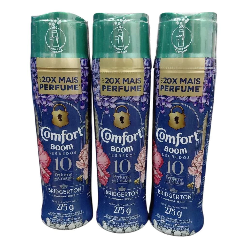 Kit 3 Odorizante De Roupas Comfort Boom Bridgerton 275g