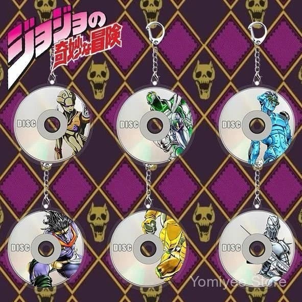 Chaveiro de Acrílico do JOJO's Bizarre Adventure, Merchandise de Anime e Jogos, Pingente para Mochila com Zíper para Ami