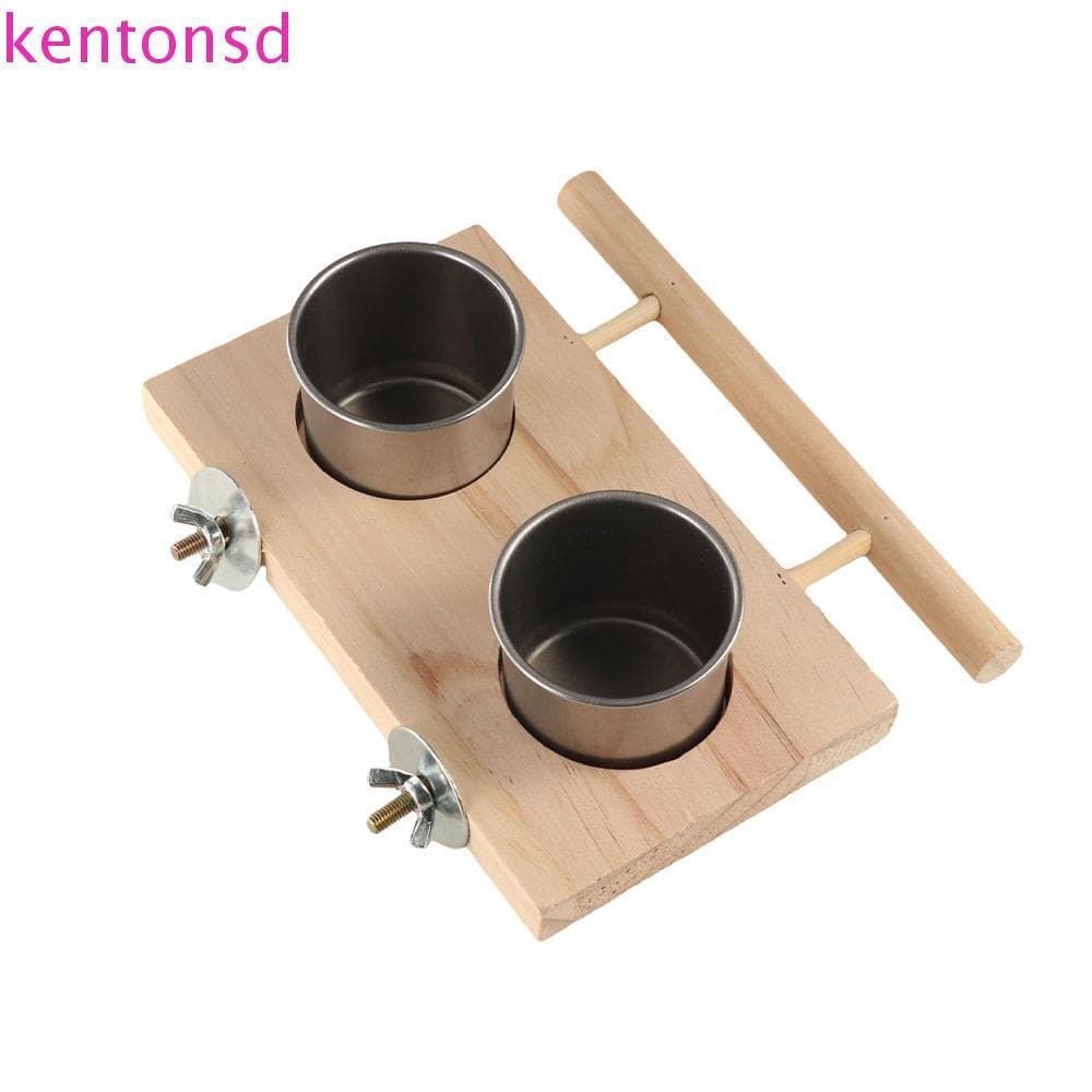 Tigelas De Alimentação Suspensas KENTONSD , Copos Multifuncionais Para De Pássaros Com Suporte De Poleiro , Aço Inoxidáv