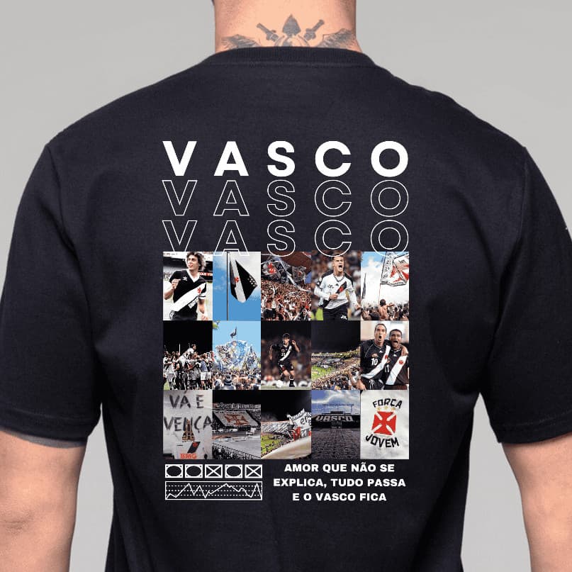 Camiseta Premium Vasco Futebol Clube Gigante Da Colina Camisa 100% Algodão 30.1 Adulto Infantil
